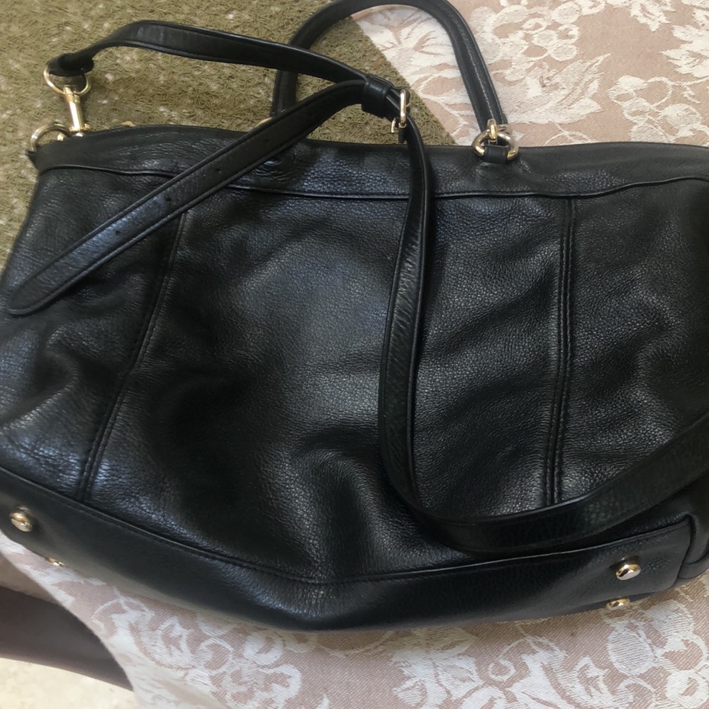 Black leather coach bag - Picture 3 of 5